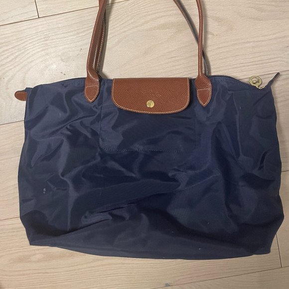 Longchamp Handbags - Longchamp 'Le Pilage' Tote Bag - Large - Navy